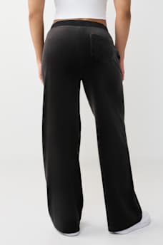 CRYSTAL MID RISE VELOUR STRAIGHT LEG SWEATPANT, image 4