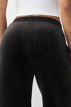 CRYSTAL MID RISE VELOUR STRAIGHT LEG SWEATPANT, image 6