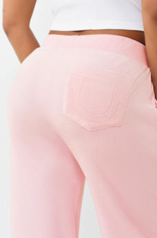 CRYSTAL MID RISE VELOUR STRAIGHT LEG SWEATPANT, image 5