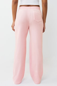 CRYSTAL MID RISE VELOUR STRAIGHT LEG SWEATPANT, image 6