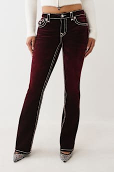 BECCA MID RISE VELVET SUPER T BOOTCUT JEAN, image 2