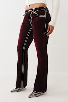 BECCA MID RISE VELVET SUPER T BOOTCUT JEAN, image 4