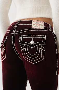 BECCA MID RISE VELVET SUPER T BOOTCUT JEAN, image 1