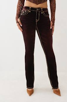 BILLIE MID RISE VELVET SUPER T STRAIGHT JEAN, image 2