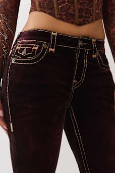 BILLIE MID RISE VELVET SUPER T STRAIGHT JEAN, image 6