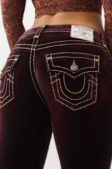 BILLIE MID RISE VELVET SUPER T STRAIGHT JEAN, image 1