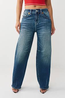 BAILEY MID RISE FLAP BARREL JEAN, image 1