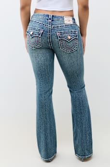 BECCA MID RISE SUPER T FLAP BOOTCUT JEAN