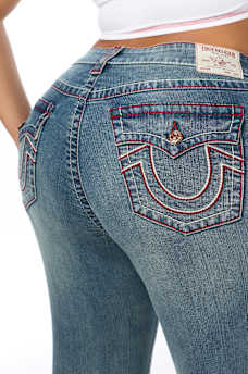 PLUS BILLIE MID RISE DOUBLE HORSESHOE BIG T FLAP STRAIGHT JEAN