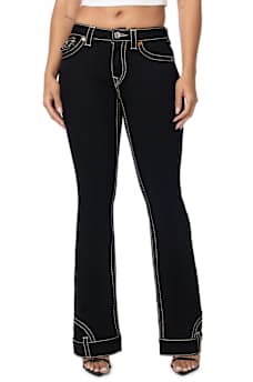 BECCA MID RISE UPSIDE DOWN FLAP BOOTCUT JEAN