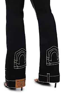 BECCA MID RISE UPSIDE DOWN FLAP BOOTCUT JEAN