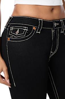 BECCA MID RISE UPSIDE DOWN FLAP BOOTCUT JEAN