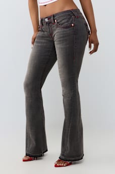 JOEY LOW RISE RELEASED HEM FLAP FLARE JEAN 