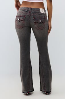 JOEY LOW RISE RELEASED HEM FLAP FLARE JEAN 