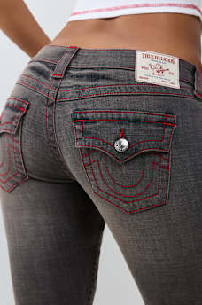JOEY LOW RISE RELEASED HEM FLAP FLARE JEAN 