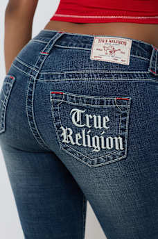 JENNIE MID RISE EMBROIDERED CURVY SKINNY JEAN
