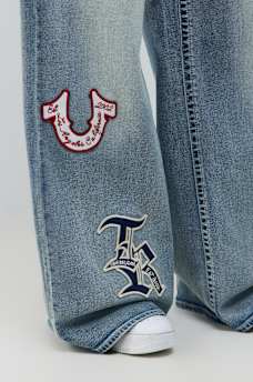 JESSIE MID RISE PATCH FLAP SUPER BAGGY JEAN