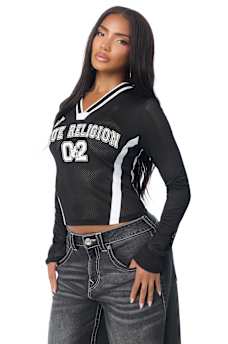 MESH SPORTY LONG SLEEVE TOP