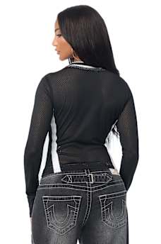 MESH SPORTY LONG SLEEVE TOP 