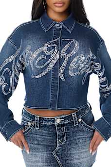 RELAXED SHORT DENIM SHIRT
