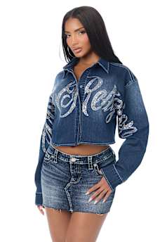 RELAXED SHORT DENIM SHIRT
