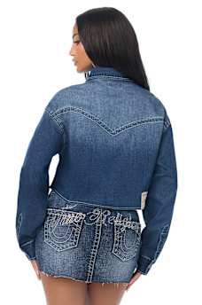 RELAXED SHORT DENIM SHIRT