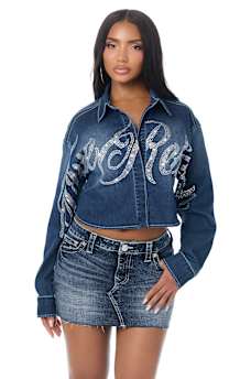 RELAXED SHORT DENIM SHIRT