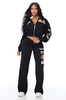 CRYSTAL RELAXED VARSITY ZIP HOODIE