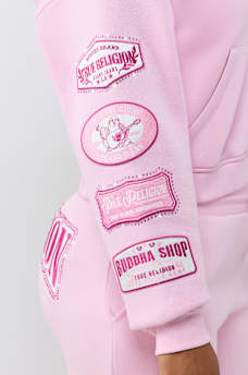 CRYSTAL RELAXED VARSITY ZIP HOODIE