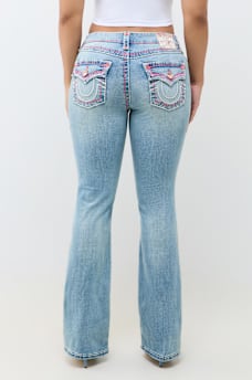BECCA MID RISE SUPER T FLAP BOOTCUT JEAN