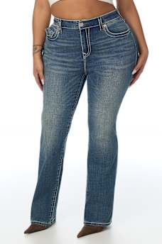 PLUS BILLIE MID RISE SUPER T FLAP STRAIGHT JEAN