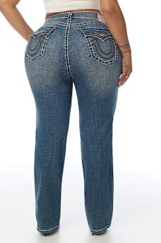 PLUS BILLIE MID RISE SUPER T FLAP STRAIGHT JEAN