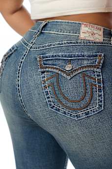 PLUS BILLIE MID RISE SUPER T FLAP STRAIGHT JEAN
