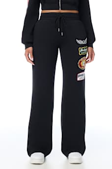 CRYSTAL PATCH MID RISE STRAIGHT LEG SWEATPANT