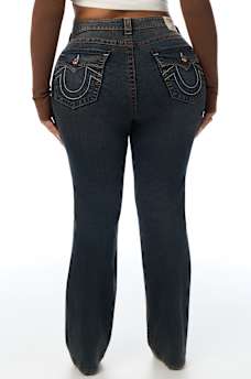 PLUS BILLIE MID RISE BIG T FLAP STRAIGHT JEAN