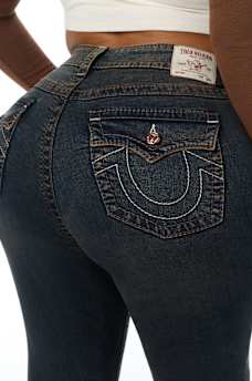 PLUS BILLIE MID RISE BIG T FLAP STRAIGHT JEAN