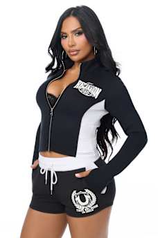 COLORBLOCK BABY TERRY ZIP UP