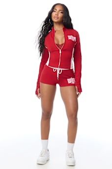 COLORBLOCK BABY TERRY ZIP UP