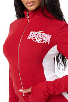 COLORBLOCK BABY TERRY ZIP UP
