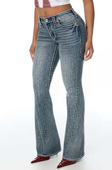 JOEY MID RISE BIG T FLAP FLARE JEAN