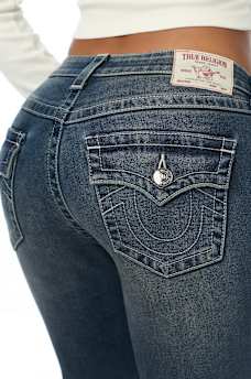 BECCA MID RISE WESTERN FLAP BOOTCUT JEAN
