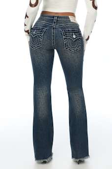BECCA MID RISE WESTERN FLAP BOOTCUT JEAN