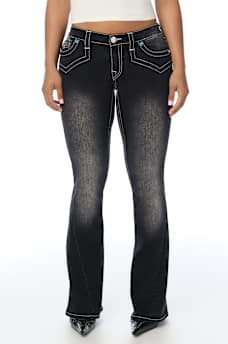 JOEY LOW RISE WESTERN YOKE FLAP FLARE JEAN