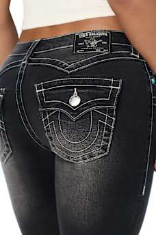 JOEY LOW RISE WESTERN YOKE FLAP FLARE JEAN