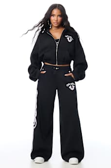 APPLIQU&Eacute; GIRLFRIEND ZIP HOODIE