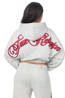 SUDADERA CON CAPUCHA, CIERRE Y APLIQUE GIRLFRIEND