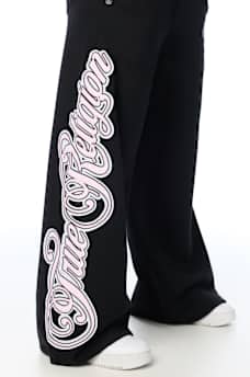 APPLIQU&Eacute; WIDE LEG SWEATPANT