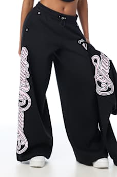 APPLIQU&Eacute; WIDE LEG SWEATPANT