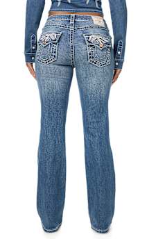 BECCA MID RISE WING SUPER T FLAP BOOTCUT JEAN