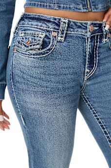 BECCA MID RISE WING SUPER T FLAP BOOTCUT JEAN